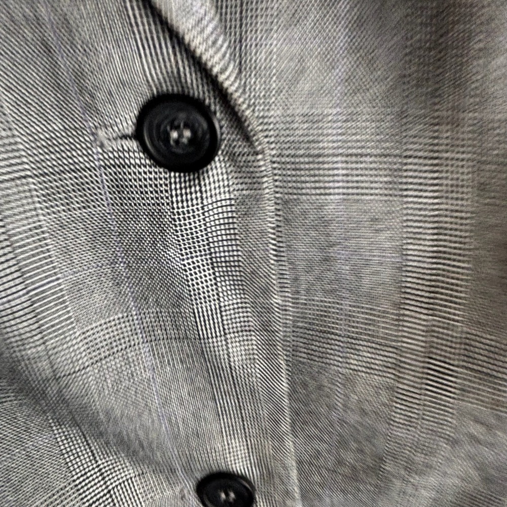 Gray Glen Plaid Blazer M Prince of Wales Notch Lapel Academia Office Gentle Fawn - Picture 4 of 16